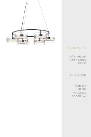 Rönesans 60lık Avize Platin