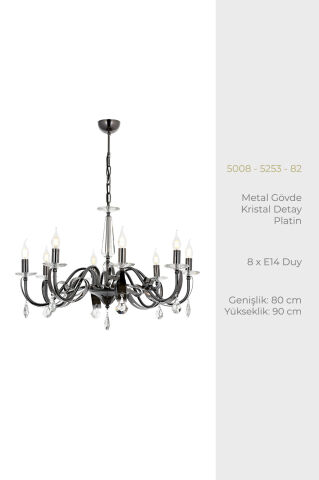 Karlen 8 li Modern Avize Platin