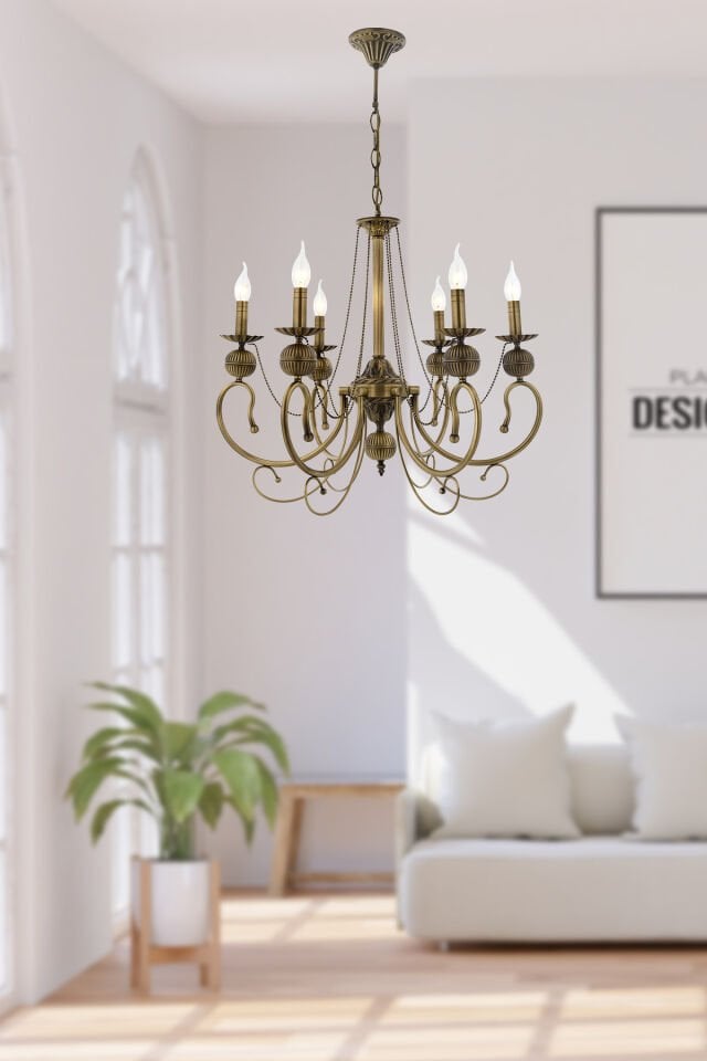 Kaşgar 6 lı Avize Eskitme