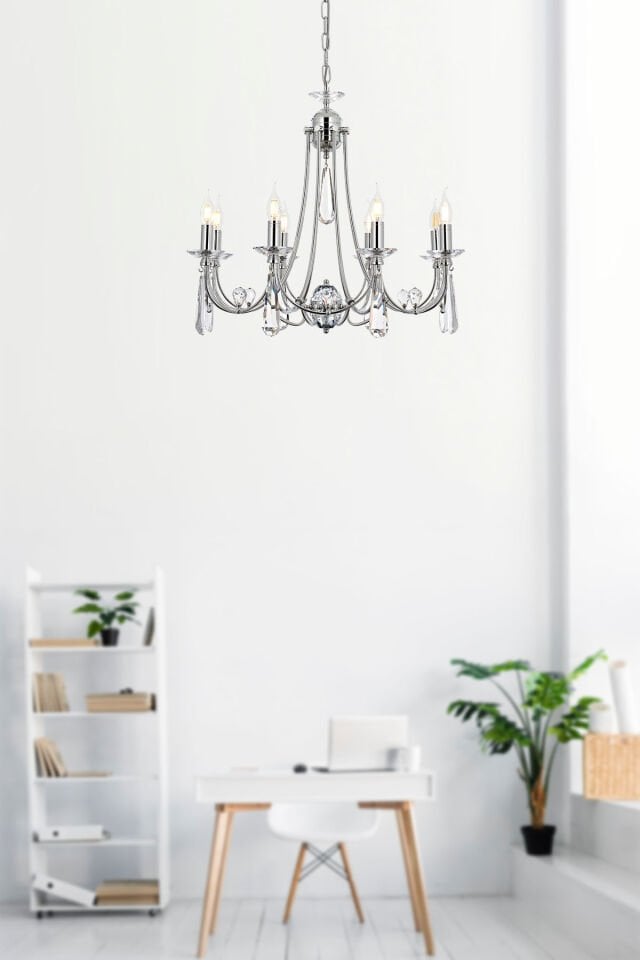 Prenses 8 li Avize Krom