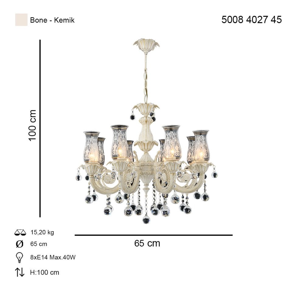 Yasmin 8 li Avize Kemik