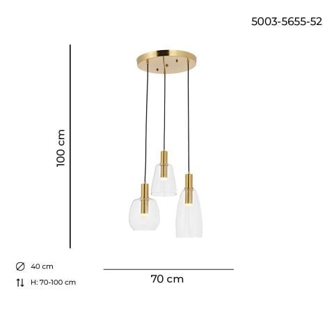 Akçay 3lü Tepsili Avize Eskitme