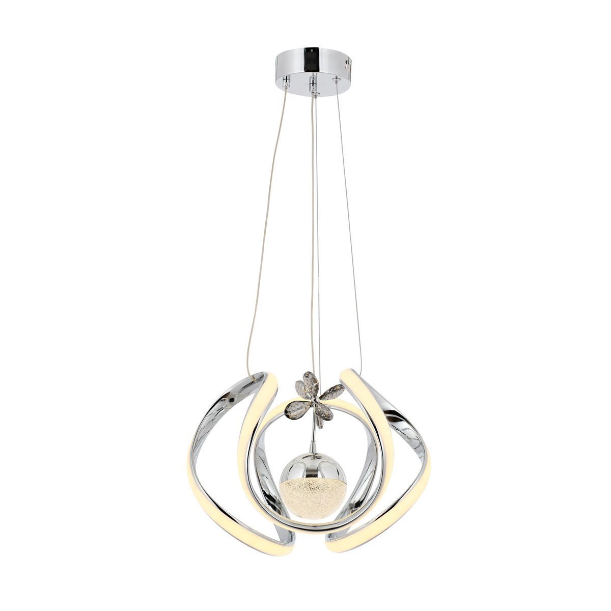 Alya Tekli Sarkıt Avize Krom