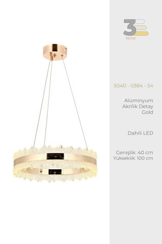 Ares 40lık Sarkıt Avize Gold