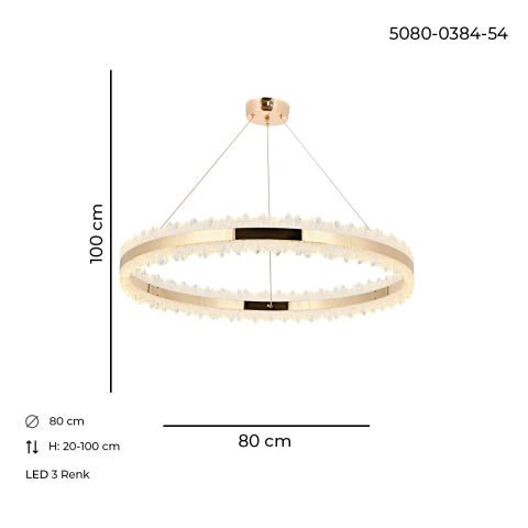 Ares 80lik Sarkıt Avize Gold