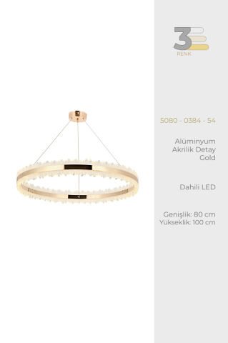 Ares 80lik Sarkıt Avize Gold