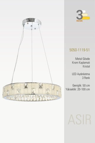 Asır 50lik Avize Krom