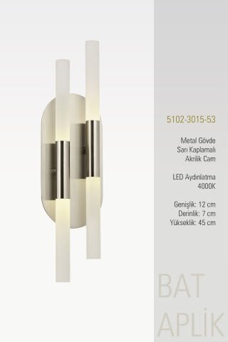 Bat 2li Tekli Aplik Nikel