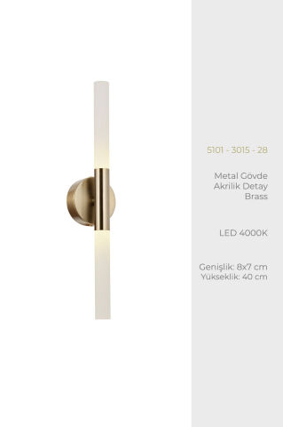 Bat Tekli Aplik Brass