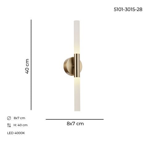 Bat Tekli Aplik Brass