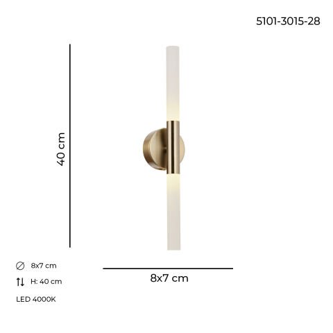 Bat Tekli Aplik Brass