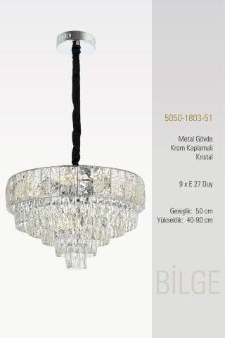 Bilge 50lik Klasik Avize Krom