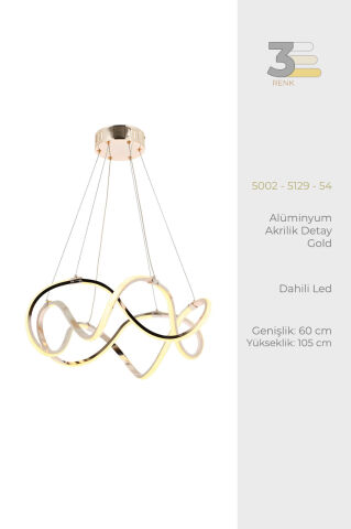 Burgaz 2li Avize Gold