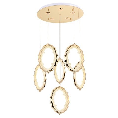 Damla 6lı Sarkıt Avize Gold