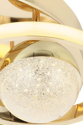 Elya 3lü Plafonyer Avize Gold