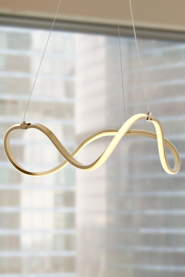 Burgaz Tekli Ledli Avize Ceren Sarısı