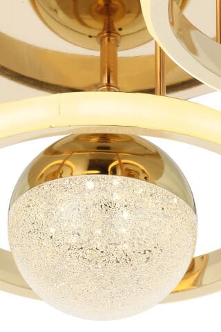 Elya 4lü Plafonyer Avize Gold