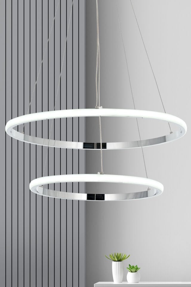 Lund 50lik Ledli Avize Krom