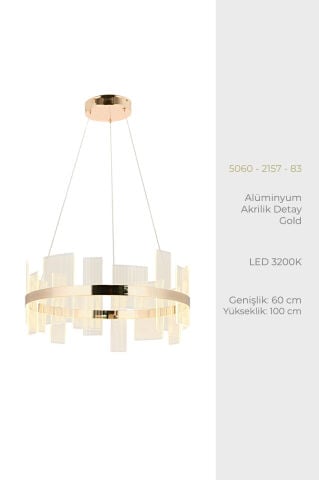 Gartner 60lık Avize Gold
