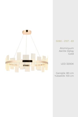 Gartner 80lik Avize Gold