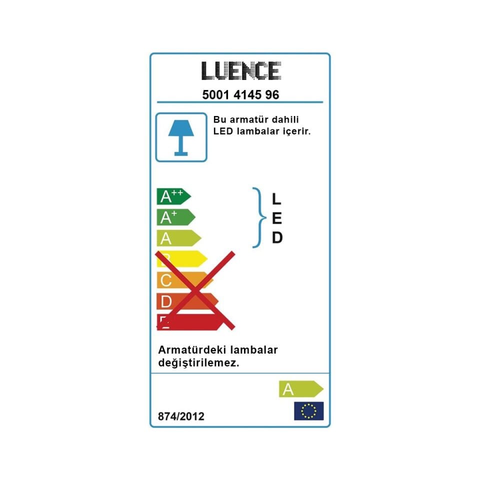 Ravena Tekli Ledli Avize Antrasit