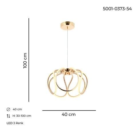 Lina Tekli Sarkıt Avize Gold