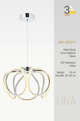 Lina Tekli Sarkıt Avize Krom