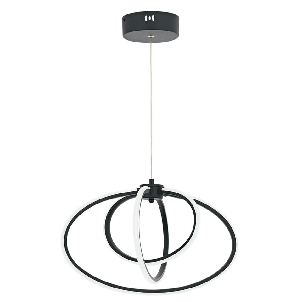 Varna 3 lü Ledli Avize Antrasit