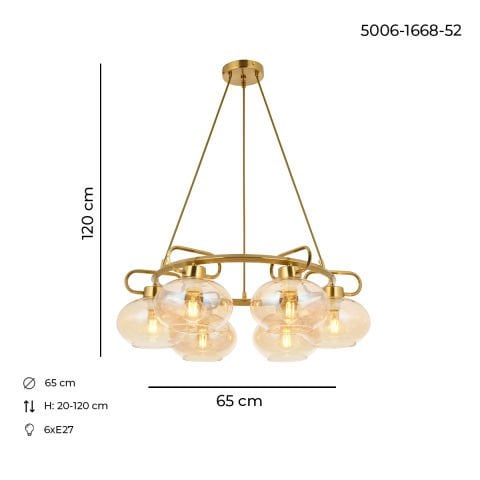 London 6lı Çemberli Avize Eskitme