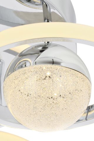 Elya 4lü Plafonyer Avize Krom