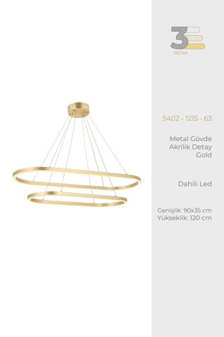 Mera Yemek Masası Avize Gold