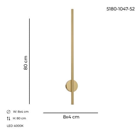 Midas 80cm Aplik Eskitme