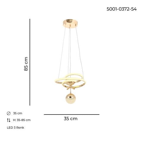 Mila Tekli Sarkıt Avize Gold