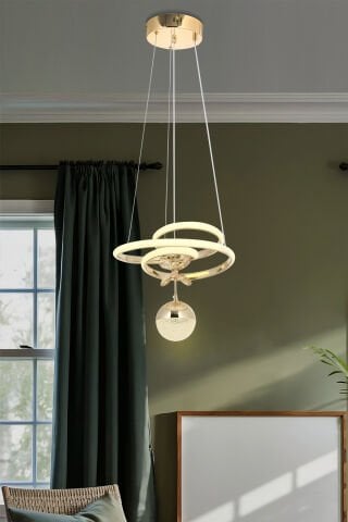 Mila Tekli Sarkıt Avize Gold