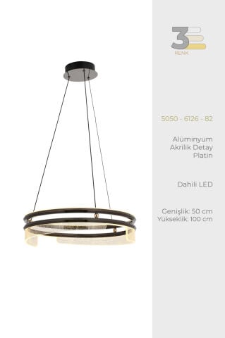 Neptün 50lik Avize Platin