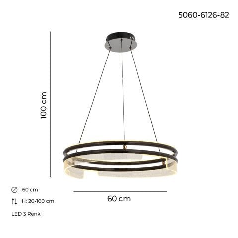 Neptün 60lık Avize Platin