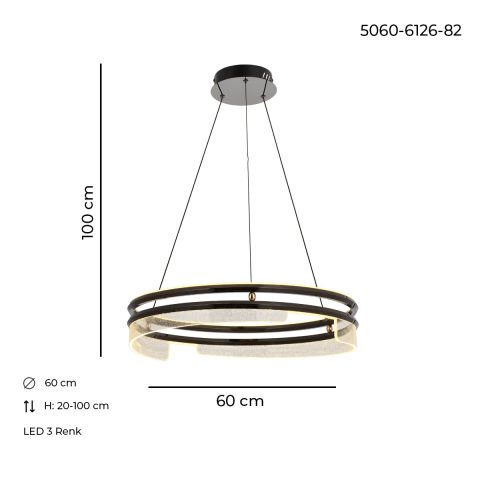 Neptün 60lık Avize Platin
