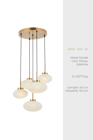 Olimpos 5li Tepsili Avize Eskitme