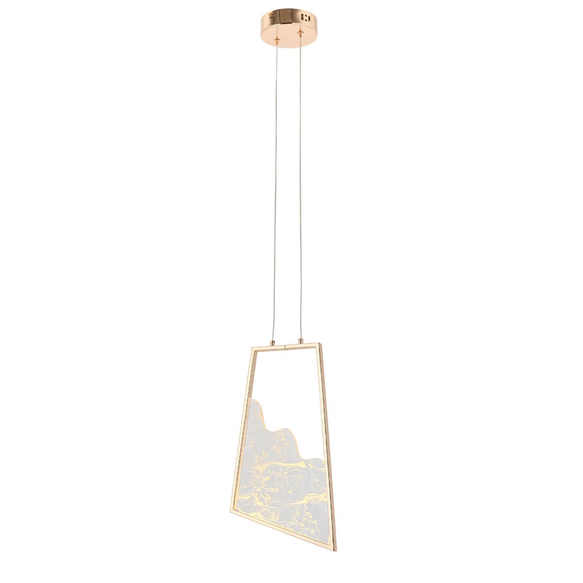 Toros Tekli Sarkıt Avize Gold