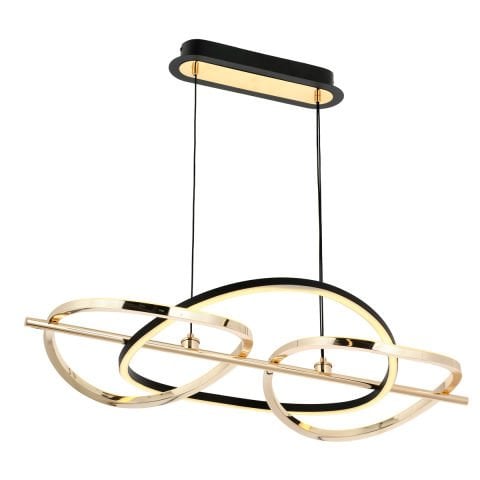 Tuna 2li Sarkıt Avize Gold-Black