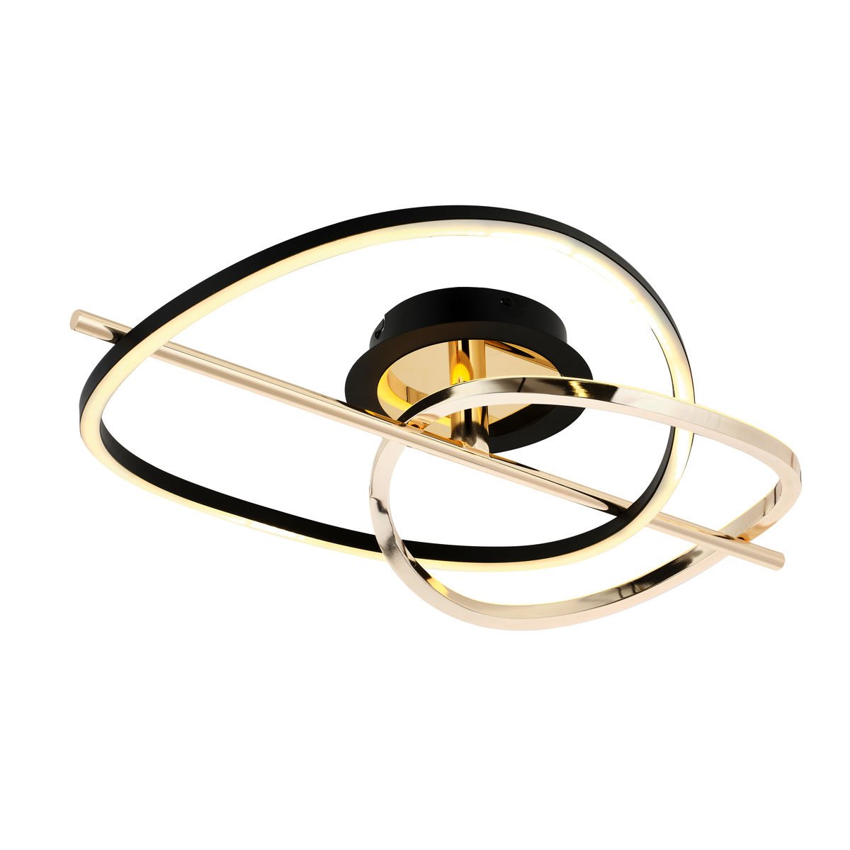 Tuna 2li Plafonyer Avize Gold-Black